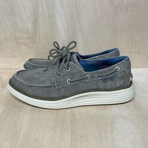 Skechers Mens Status 2.0 Lorano Slip On Shoes Gray Casual Size 7